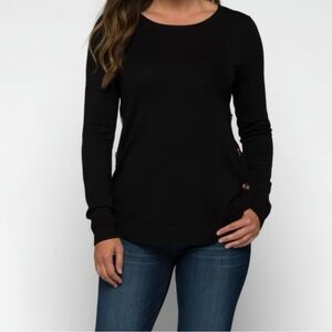 Women's Black Crew Neck Sweater